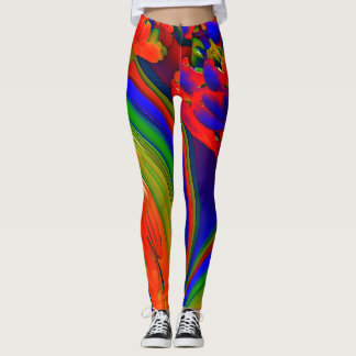 Legging Fractal multicolorido brilhante