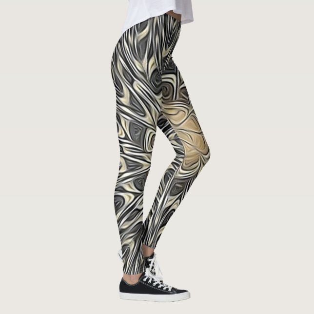 Legging Fractal | Zazzle_Growth. (Direita)