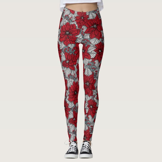 Legging Framboesas, design de Natal (Frente)