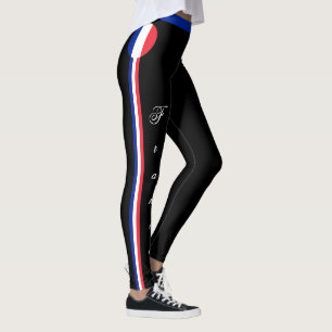 Legging França e França Bandeira viagem/adeptos esportivos