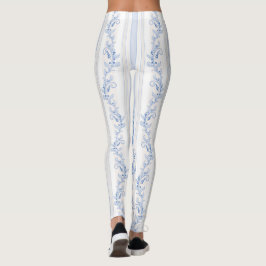 Legging Francês,chique,vintage,azul pálido,branco,contador