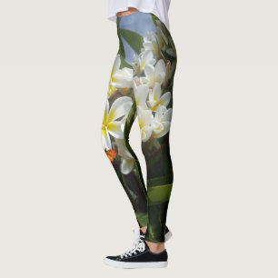Legging Frangipanis Com Borboleta, Cheio