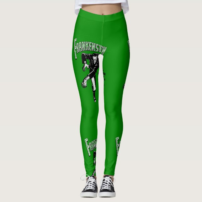 Legging Frankenstein - caneleiras/Dia das Bruxas (Frente)