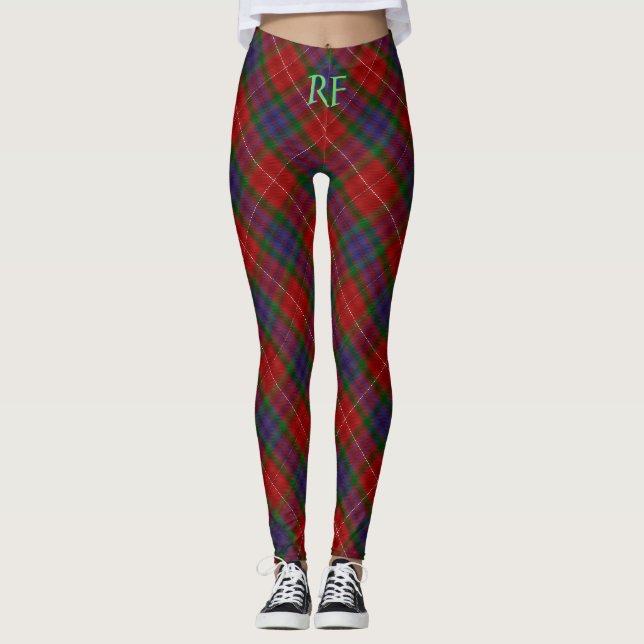 Legging Fraser Oficial Tartan com monograma / nome (Frente)