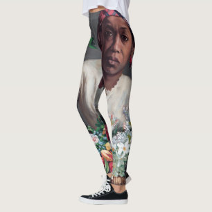 Legging Frederic Bazille - Jovem Mulher com Peonias