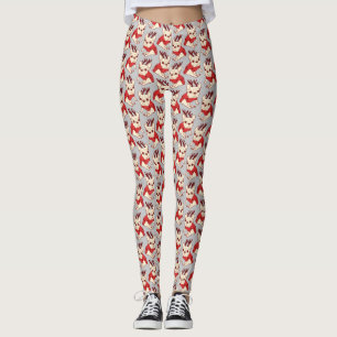 Legging Frenchie de creme na camisola do Natal