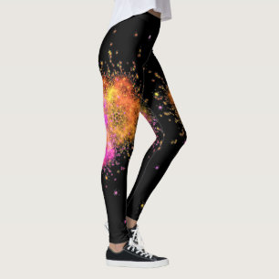Legging Frente moderna em rosa e preto