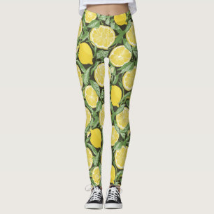 Legging Frescura Cítrica: Um Padrão de Limão