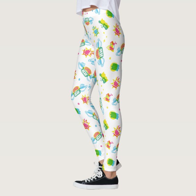 Legging FRIENDS™ | Padrão Neon Central Perk (Esquerda)