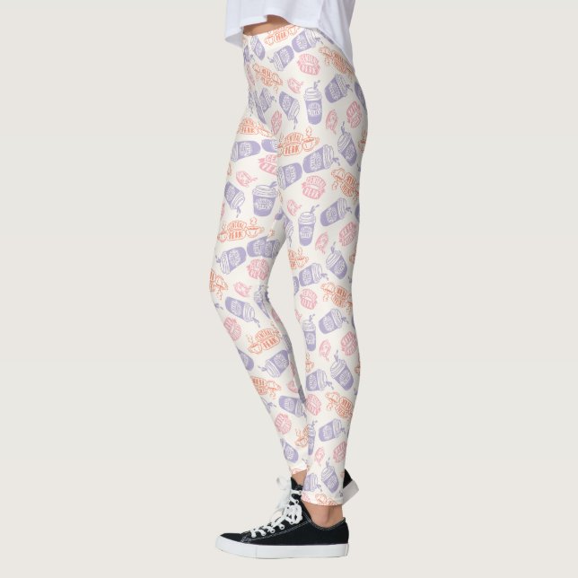 Legging FRIENDS™ | Pastel Padrão Central Perk (Esquerda)