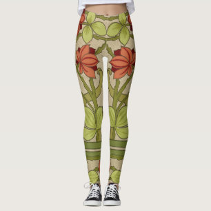 Legging Frieze Border Art Nouveau Floral