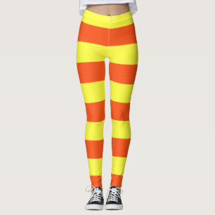 Legging Frisas amarelas e laranja de Halloween de milho do
