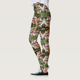 Legging „Fröhliche Hasenfreunde im Frühlingsgarten“