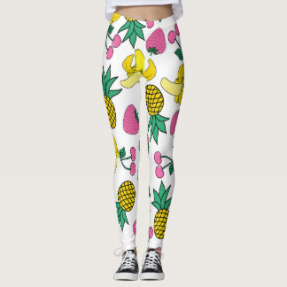 Legging Fruta Fiesta: Bananas, Ananases, Morangos