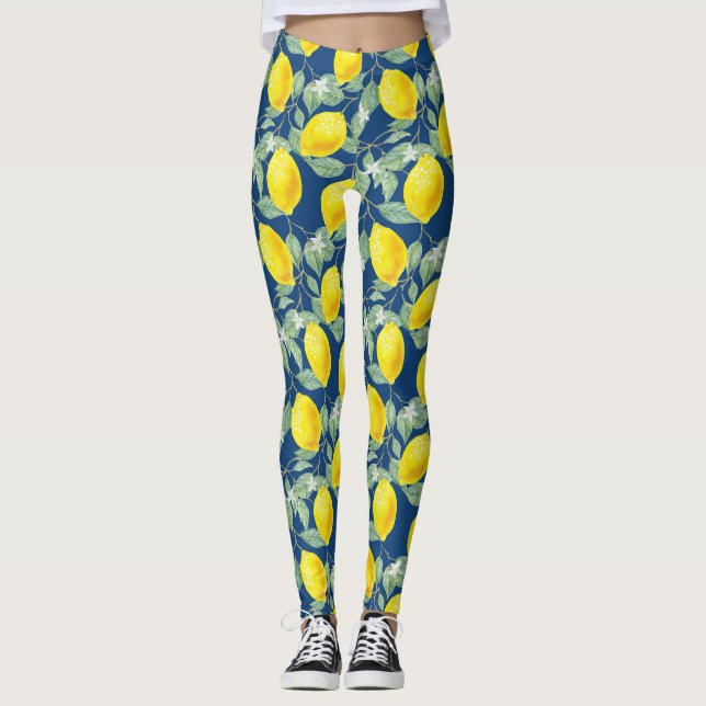 Legging Frutas DE LEMÃO NO PAÍS AZUL (Frente)