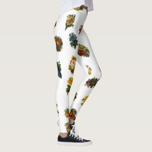 Legging Frutas e Flores Vintage