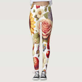 Legging Frutas fabulosas e flores fragrantes