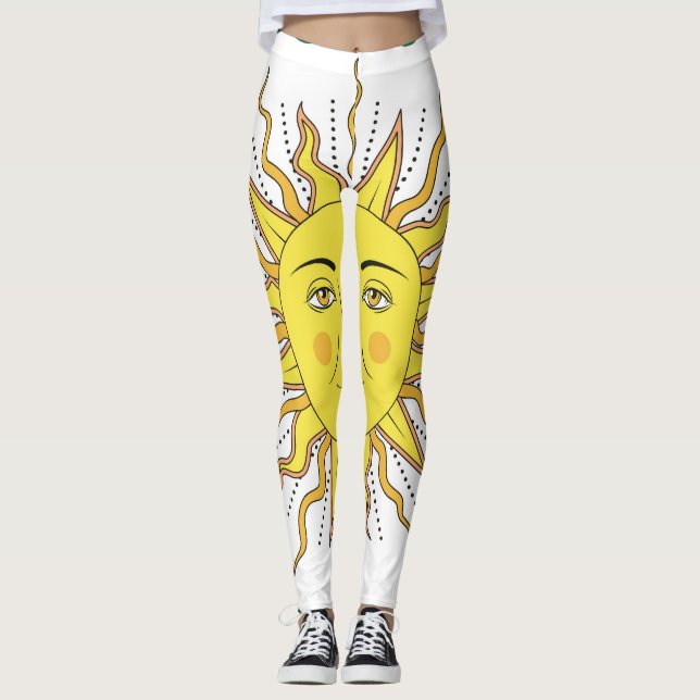 Legging Frutas Tropicais De Limão, Face Solar. (Frente)