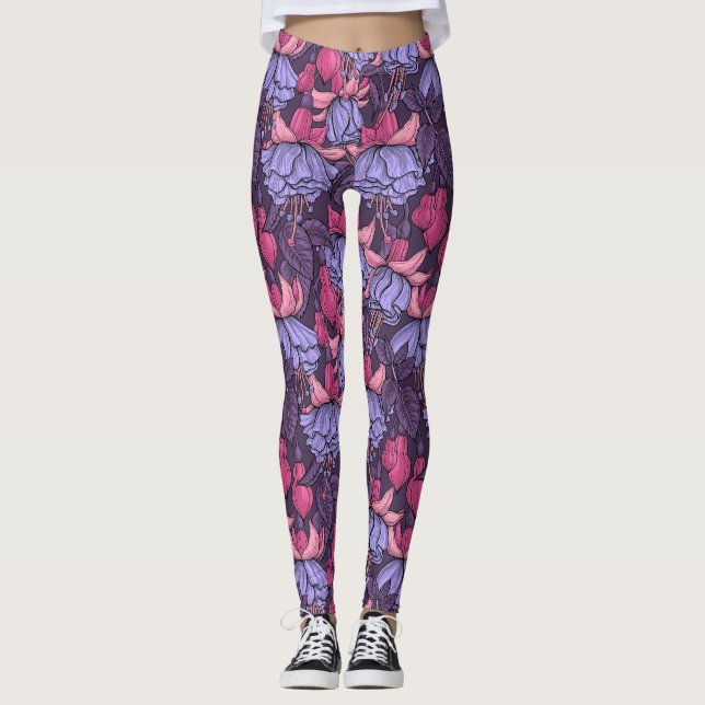 Legging Fúcsia em rosa e violeta (Frente)