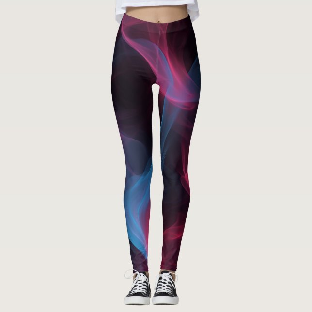 Legging Fumaça rosa e azul (Frente)