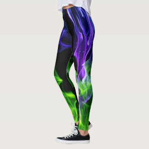 Legging Fumos de chama coloridos a quente