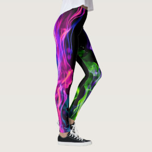 Legging Fumos de chama coloridos a quente