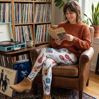 Legging Fun Music Lover - Colorful Musical Instruments