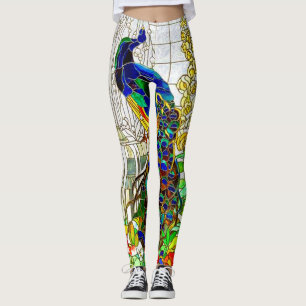 Legging Funcionamento das calças da ioga do vitral do