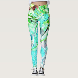 Legging Funcionamento impressionista das calças da ioga do