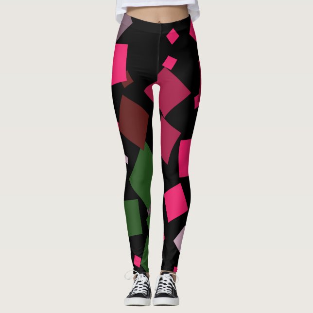Legging Fundo abstrato colorido (Frente)
