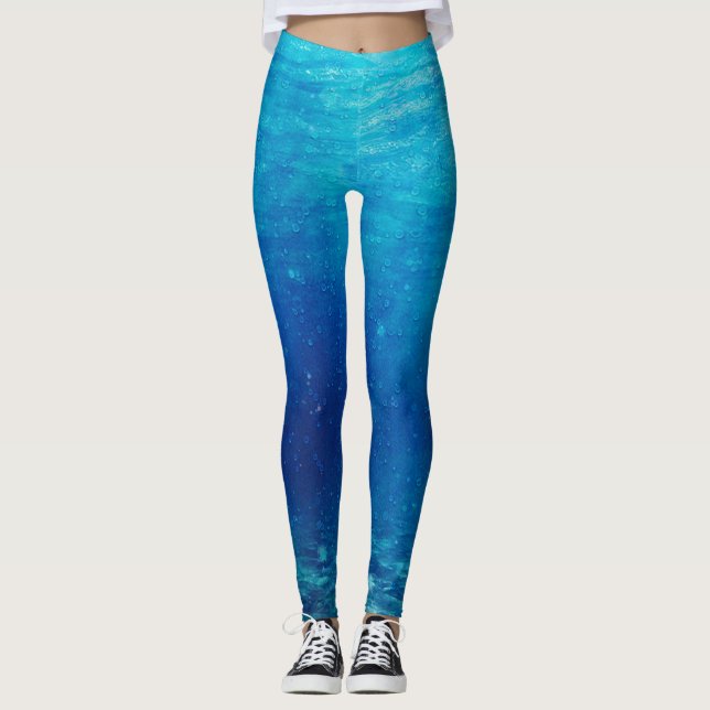 Legging Fundo Azul no Oceano Profundo (Frente)