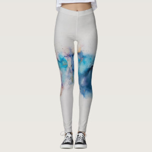 Legging Fundo de Arte de Tinta Álcool abstrato