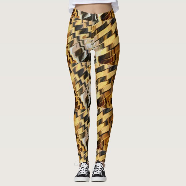 Legging fundo de bronze do Ouro (Frente)