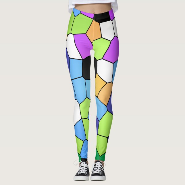 Legging Fundo de Cristais de abstrato (Frente)