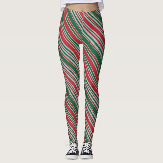 Legging Fundo de faixas diagonais (Frente)