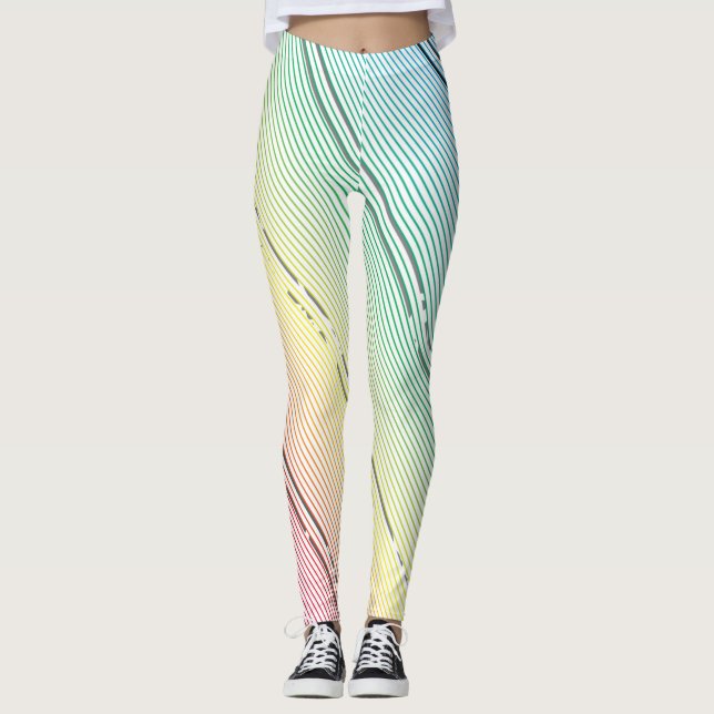 Legging Fundo de faixas diagonais 10 (Frente)
