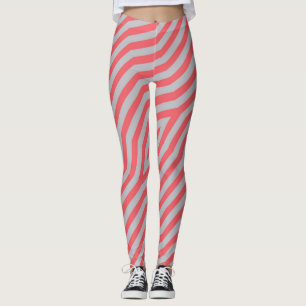 Legging Fundo de faixas diagonais simétricas 5
