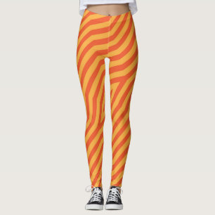 Legging Fundo de faixas diagonais simétricas 8