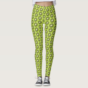 Legging Fundo de fruta de kiwi fresco. Padrão de fatias r