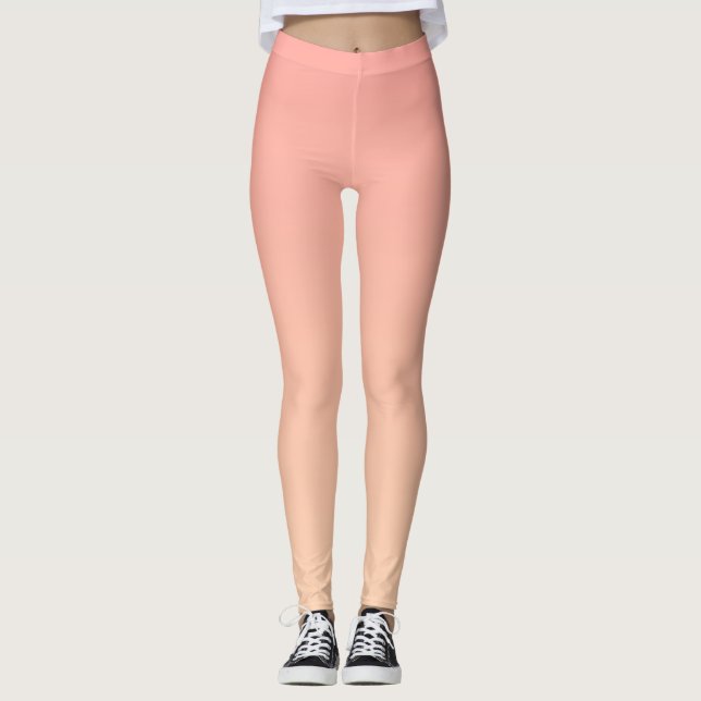 Legging Fundo de Gradação de Pêssego (Frente)