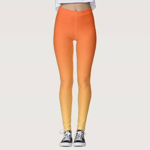 Legging Fundo de gradiente laranja e amarelo