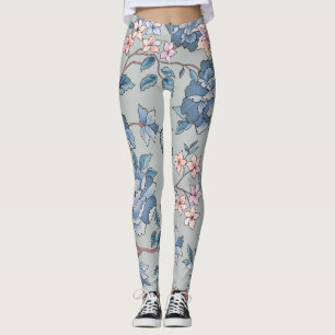 Legging Fundo de jardinagem sem costura, de caráter floral
