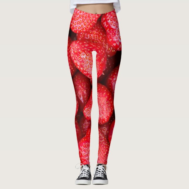 Legging Fundo de morangos (Frente)