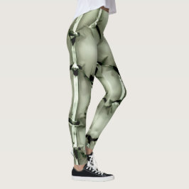 Legging Fundo de textura da bolha verde hexagonal