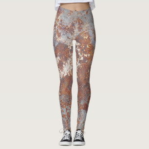 Legging Fundo de Textura Metálica Rusty