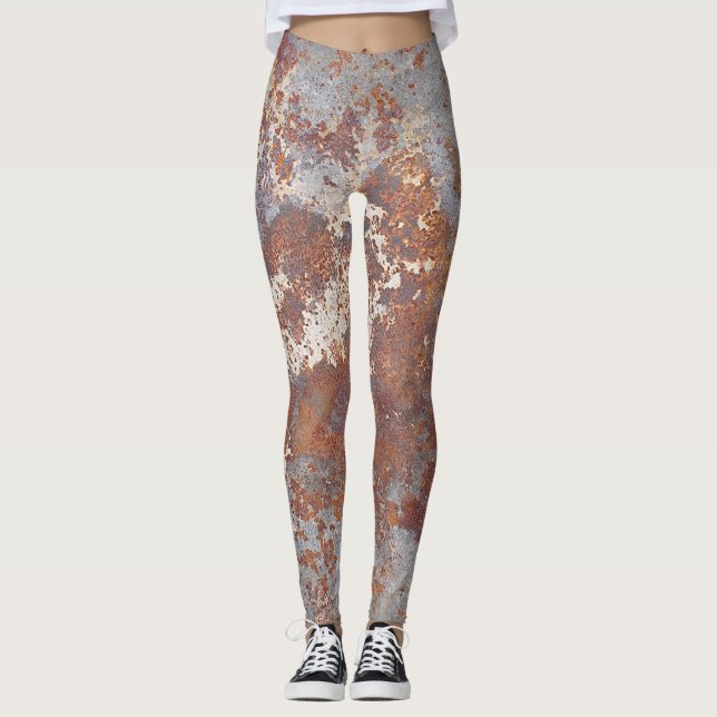Legging Fundo de Textura Metálica Rusty (Frente)