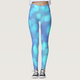 Legging Fundo do Abstrato de Bokeh Azul