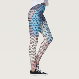 Legging fundo dos cubos pastosos e dos hexágonos