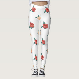 Legging Fundo floral dos rosas