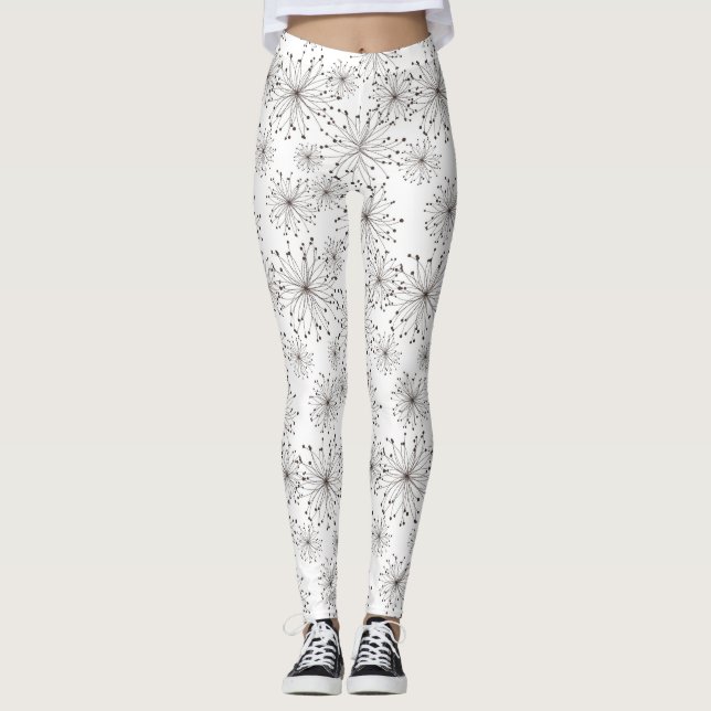 Legging Fundo floral retro (Frente)